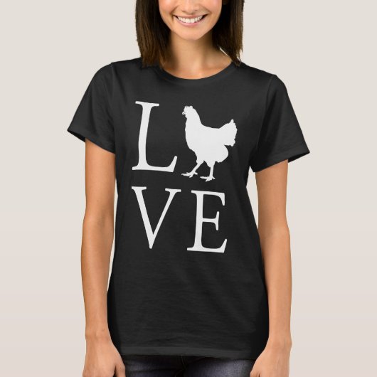 T-shirt J'aime poulets poulet (Devant)