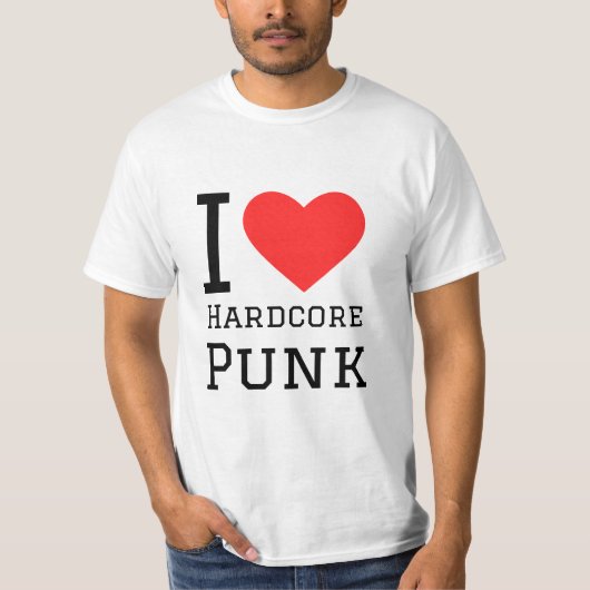 T-shirt J'aime punk hardcore (Devant)