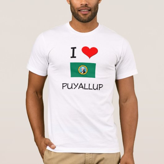 T-shirt J'aime Puyallup Washington (Devant)