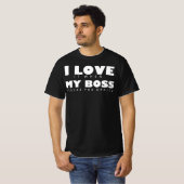 T-shirt J'Aime Quand Mon Patron Feuille Le Bureau (Devant entier)