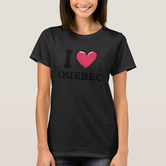 T-shirt J'aime Québec Canada_1 (Devant)