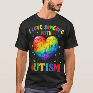 T-shirt j'aime quelqu'un autiste