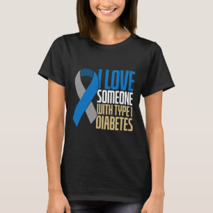 T-shirt J'Aime Quelqu'Un Avec Diabète De Type 1 1