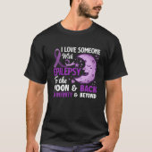 T-shirt J'Aime Quelqu'Un Avec Epilepsie Support Epilepsie  (Devant)