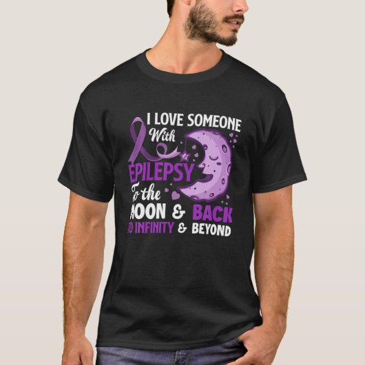 T-shirt J'Aime Quelqu'Un Avec Epilepsie Support Epilepsie (Devant)