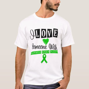 T-shirt J'aime quelqu'un avec la lésion cérébrale