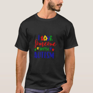 T-shirt J'aime quelqu'un avec l'autisme