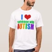 T-shirt J'aime quelqu'un avec l'autisme (Devant)