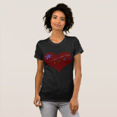 T-shirt J'aime quelqu'un avec le coeur d'autisme (Devant entier)