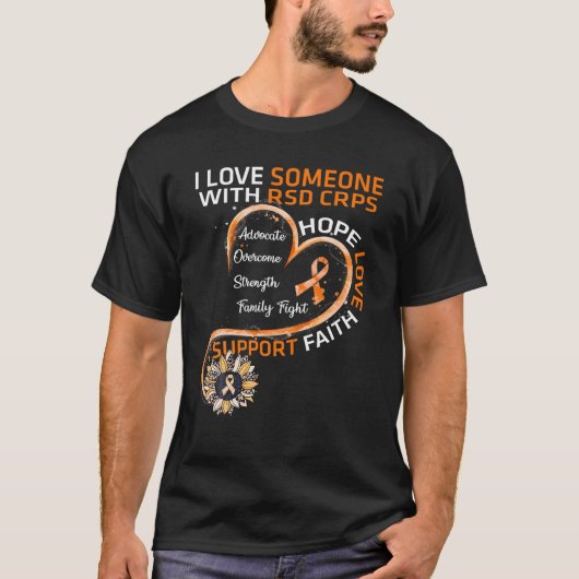 T-shirt J'aime quelqu'un avec le support de sensibilisatio (Devant)