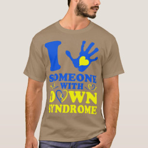 T-shirt J'Aime Quelqu'Un Avec Le Syndrome De Down