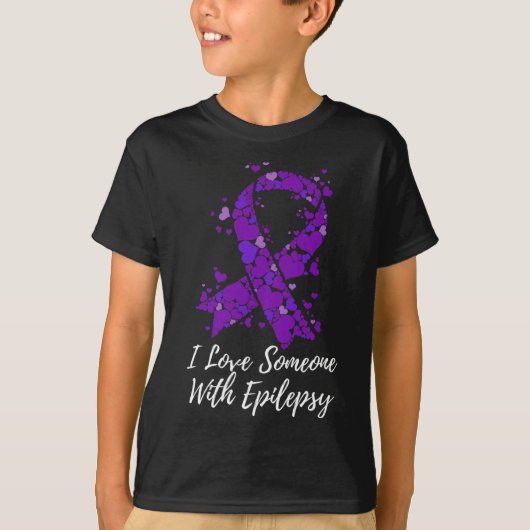 T-shirt J'Aime Quelqu'Un Avec Lutte Conscience De L'Épilep (Devant)