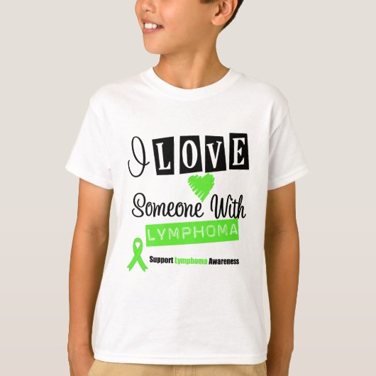 T-shirt J'Aime Quelqu'Un Avec Lymphome (Devant)