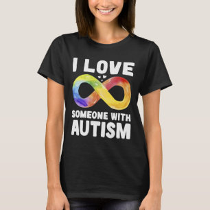 T-shirt J'Aime Quelqu'Un Avec Sensibilisation sur l'autism