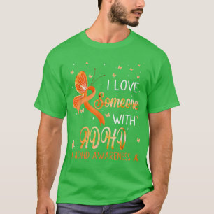 T-shirt J'Aime Quelqu'Un Avec Sensibilisation TDAH Ruban O