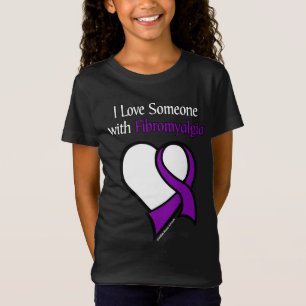 T-Shirt J'Aime Quelqu'Un...Coeur/Ruban...Fibro
