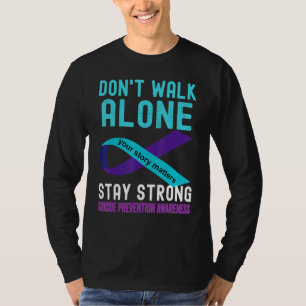 T-shirt J'Aime Quelqu'Un Turquoise Purple Suicide Préventi