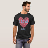 T-shirt J'Aime Quilling Heart Image Hobby Ou Hobbyist (Devant entier)