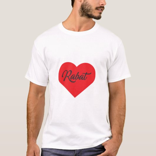 T-shirt J'aime Rabat - Maroc (Devant)