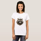 T-shirt J'aime Raccoons, Citation, jolie collection d'anim (Devant entier)