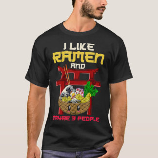 T-shirt J'Aime Ramen Et Peut-Être 3 Personnes Ramen