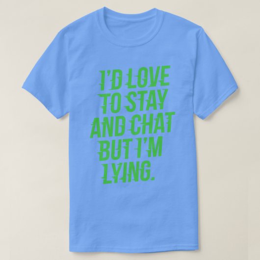 T-shirt J'aime rester et conversation (Design devant)