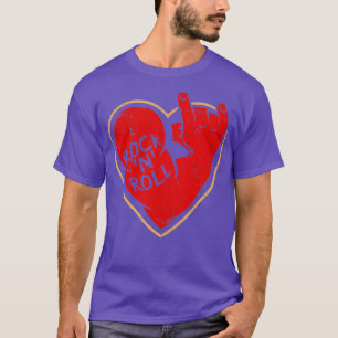 T-shirt J'aime Rock n Roll Heart pour la Saint Valentin