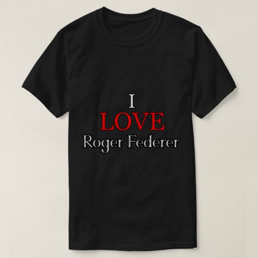 T-shirt J'aime Roger Federer (Design devant)