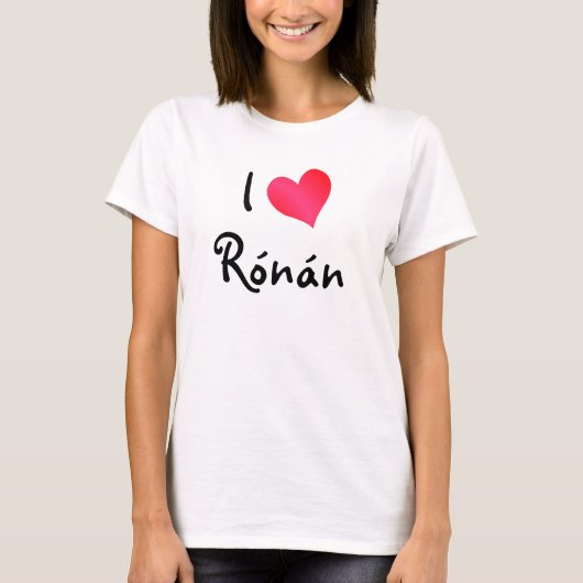 T-shirt J'aime Ronan (Devant)