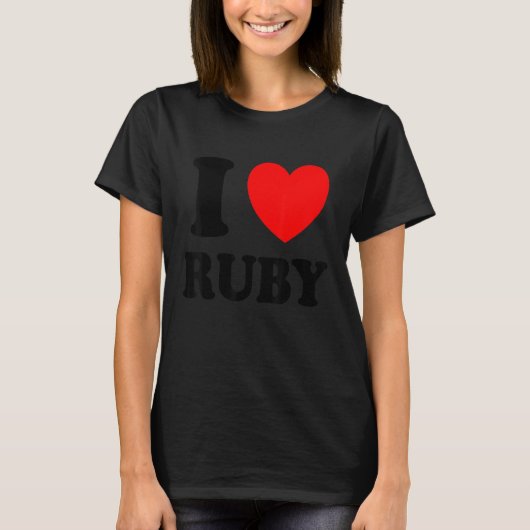 T-shirt J'aime Ruby (Devant)