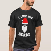 T-shirt J'Aime Sa Barbe Drôle Noël Couple Pajam (Devant)