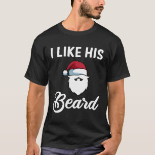 T-shirt J'Aime Sa Chemise À Barbe Pour Des Couples De Noël