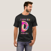 T-shirt J'Aime Sa D Dédication J'Aime Sa P Personnalité M (Devant entier)