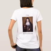 T-shirt j'aime saint clare d'assisi (Dos)