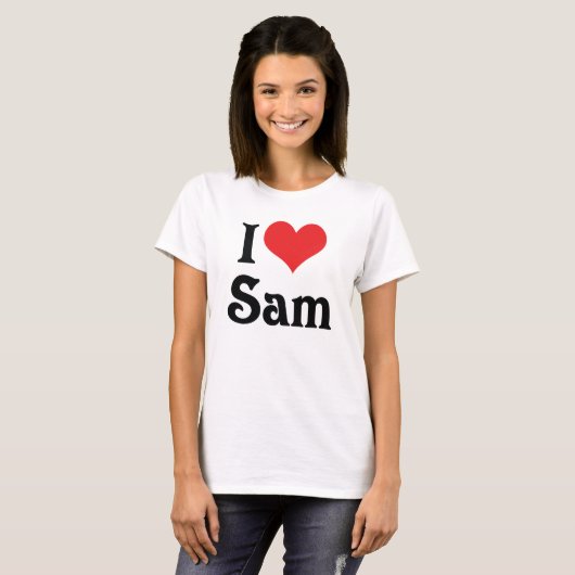 T-shirt J'aime Sam (Devant entier)