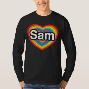 T-shirt J'aime Sam. Je t'aime Sam. Cœur