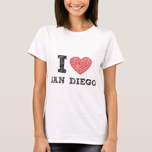 T-shirt J'aime San Diego (Devant)
