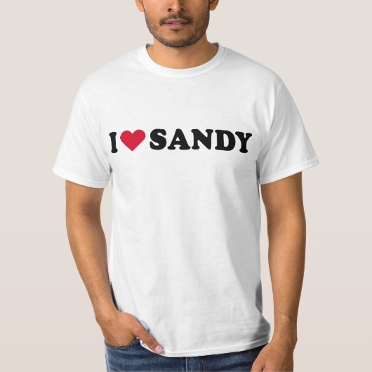 T-SHIRT J'AIME SANDY (Devant)