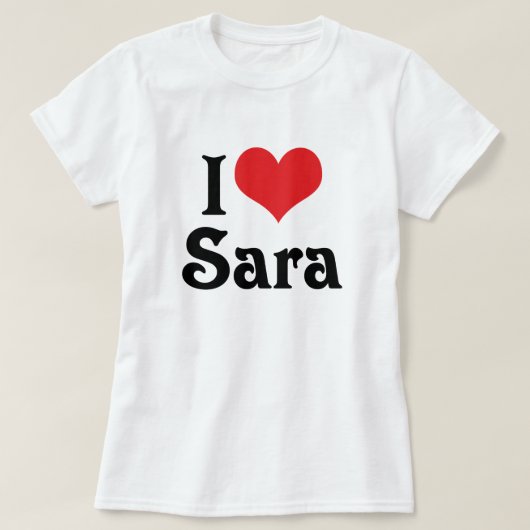 T-shirt J'aime Sara (Design devant)