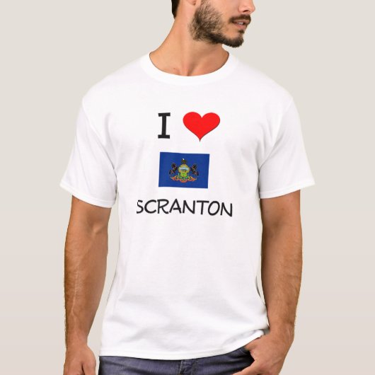 T-shirt J'aime Scranton Pennsylvanie (Devant)
