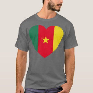 T-shirt J'aime Sénégal HeartFormé Drapeau Sénégalais