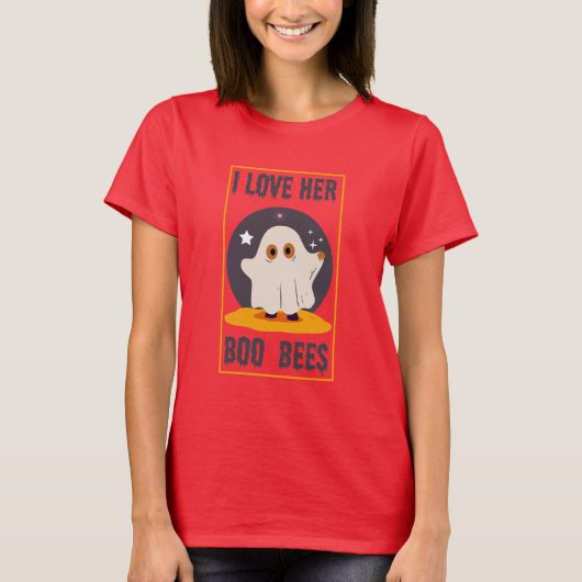 T-shirt J'aime ses abeilles boeufs Halloween (Devant)