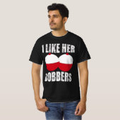 T-shirt j'aime ses bobbers, la pêche amusante (Devant entier)