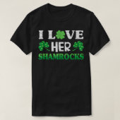 T-shirt J'Aime Ses Shamrocks Funny Couples Irish St Patric (Design devant)