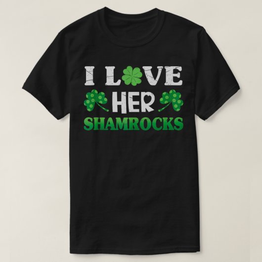 T-shirt J'Aime Ses Shamrocks Funny Couples Irish St Patric (Design devant)