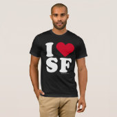 T-SHIRT "J'AIME SF" "QUE J'AIME SAN FRANCISCO " (Devant entier)