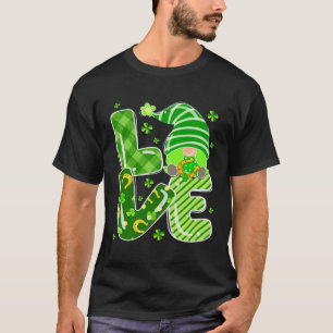 T-shirt J'aime Shamrock Mignons Gnomes Irlande St Patrick