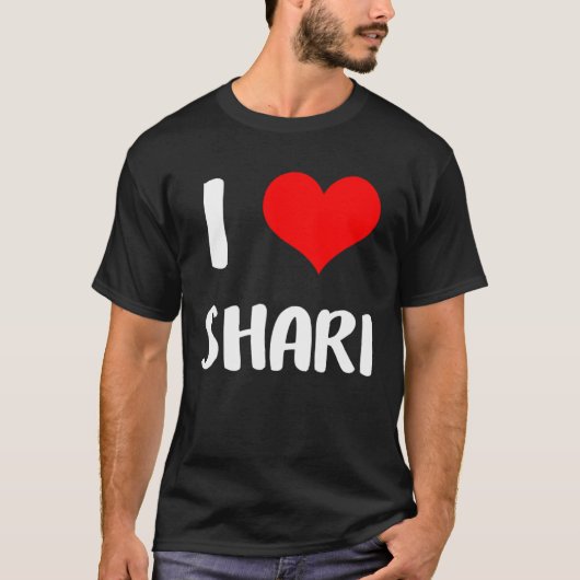 T-shirt J'aime SHARI valentine désolé dames gars coeur bel (Devant)