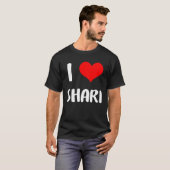 T-shirt J'aime SHARI valentine désolé dames gars coeur bel (Devant entier)