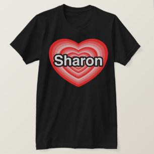 T-shirt J'aime Sharon. Je t'aime Sharon. Cœur